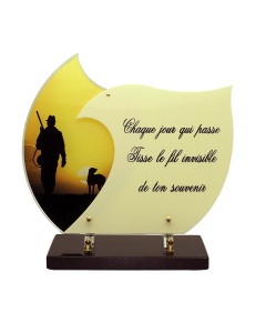 Plaque plexiglas blanche texte "Maman" 24,5X34cm