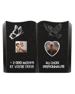 Urne funéraire personnalisable livre 2 places