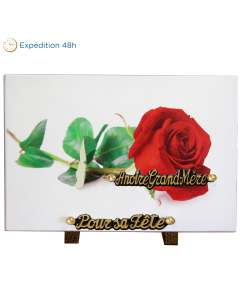 Plaque imprimée rose 20x30cm