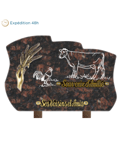 Plaque forme sablée agriculture 30x20cm