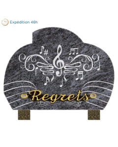 Plaque forme sablage musique 20x15cm