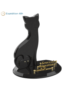 Plaque forme chat 33x37cm
