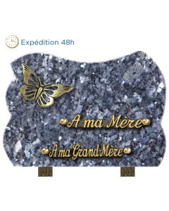 Plaque forme bronze papillon 18x25cm