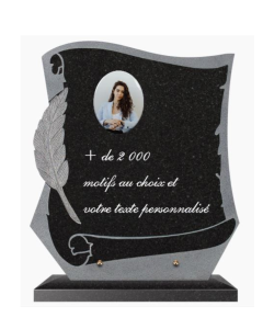 Plaque funéraire personnalisable parchemin 40x35cm