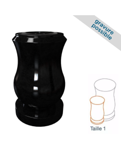 Petit vase tulipe - noir fin