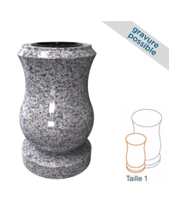 Petit vase tulipe - gris