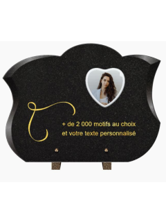 Plaque funéraire personnalisable rectangle-chanfreine 40x30cm