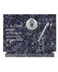 Plaque funéraire personnalisable rectangle 35x25cm