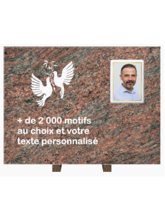 Plaque funéraire personnalisable rectangle 40x30cm