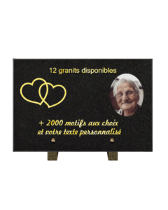 Plaque funéraire personnalisable rectangle 30x20cm
