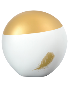 Urne Eole Blanc Or