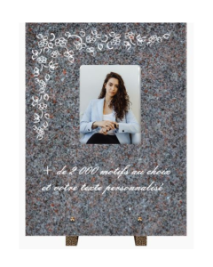 Plaque funéraire personnalisable rectangle-verticale 30x40cm
