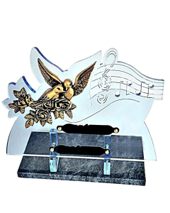 Plaque plexiglas notes musique 25x35cm