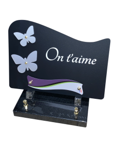 Plaque plexiglas motif papillon 22x24,5cm