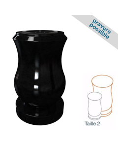 Grand vase tulipe - noir fin
