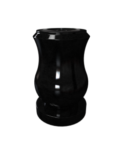 Grand vase tulipe - noir fin