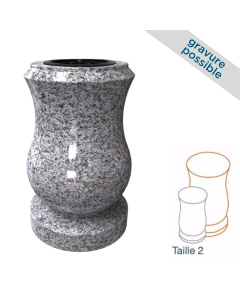 Grand vase tulipe - gris