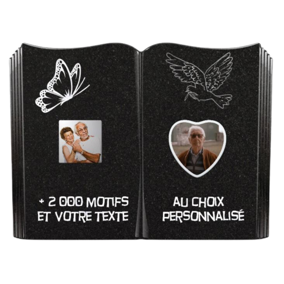 Urne funéraire personnalisable livre 2 places