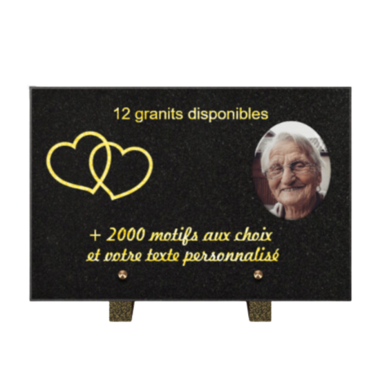 Plaque funéraire personnalisable rectangle 30x20cm