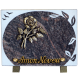 Plaque gravure ronde bronze rose 15x20cm vue 1