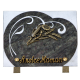 Plaque gravure ronde bronze champs 15x20cm vue 1