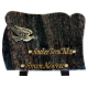 Plaque forme bronze colombe tige18x25cm vue 1