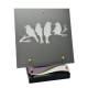 Plaque plexiglas carré colibris 26x22cm vue 1