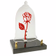 Plaque plexiglas cloche rose rouge 15x5x22,5cm vue 1