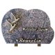 Plaque nuage bronze 2 colombes 20x30cm vue 1