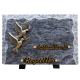 Plaque bords bruts bonze colombes 20x30cm vue 1