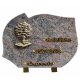 Plaque forme bronze arbre banc 25x35cm vue 1