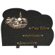 Plaque forme bronze village 30x40cm vue 1