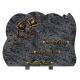 Plaque forme bronze roses 30x40cm vue 1