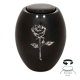 Urne empreinte rose noire vue 1