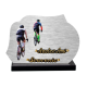 Plaque dibond forme 2 cyclistes vue 1