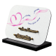 Plaque dibond rectangle arrondis lacet cœur  vue 2