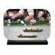 Plaque dibond rectangle arrondi joueurs de rugby vue 1
