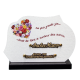 Plaque dibond forme cœur de fleurs  vue 1