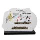 Plaque dibond forme notes de musique vue 1