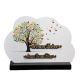 Plaque dibond forme nuage arbre coloré vue 1