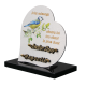 Plaque dibond forme cœur mésange vue 2