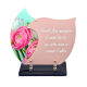 Plaque plexiglas blanche texte "Maman" 24,5X34cm vue 1
