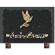 Plaque bords bruts bronze main colombe 12x18cm vue 1