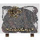 Plaque gravure parchemin bronze bouquet 15x20cm vue 1