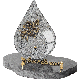 Plaque forme bronze oiseau fleur 15x20cm vue 1