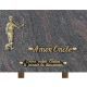 Plaque bronze randonneur 18x25cm vue 1