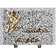 Plaque bords bruts bronze mains colombe 20x30cm vue 1