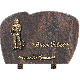 Plaque forme bronze pompier 20x30cm vue 1