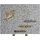 Plaque bronze colombe 30x40cm vue 1