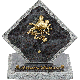 Plaque losange bronze oiseaux 15x15cm vue 1